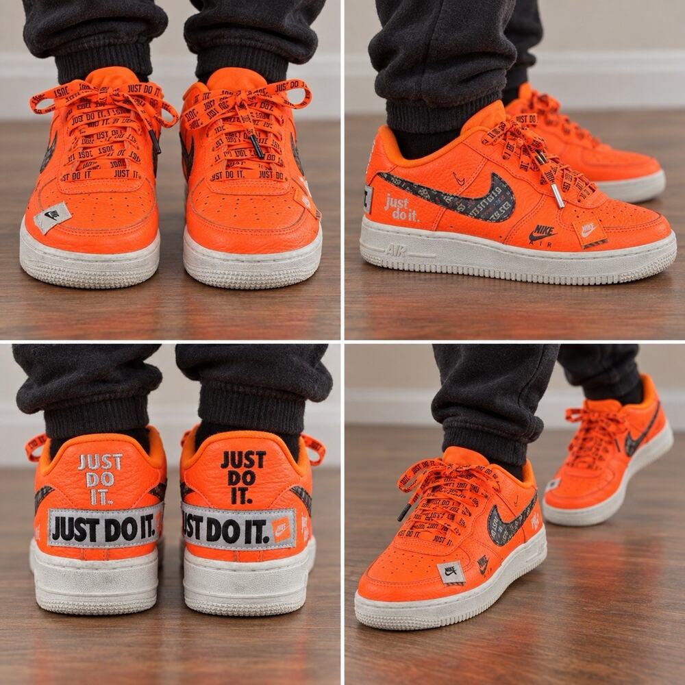 Nike Air Force 1 JDI PRM GS Just Do It Total Orange 5Y AO3977-800